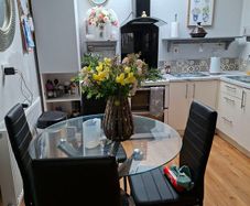 Kitchen, fridge freezer, dining table & chairs
