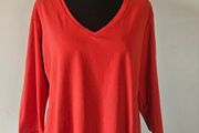 Beautiful 3/4 coral orange sleeve top size 14