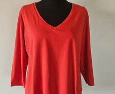 Beautiful 3/4 coral orange sleeve top size 14