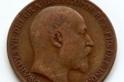 1909 Penny Edward VII bronze coin
