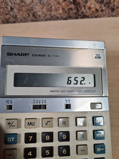 vintage SHARP ELSI MATE EL-1134 electronic desktop calculator
