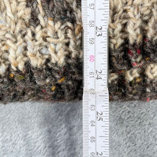 Vintage Donegal Woollen Products - 38 S - Chunky Shawl-Collar Wrap Neck Jumper