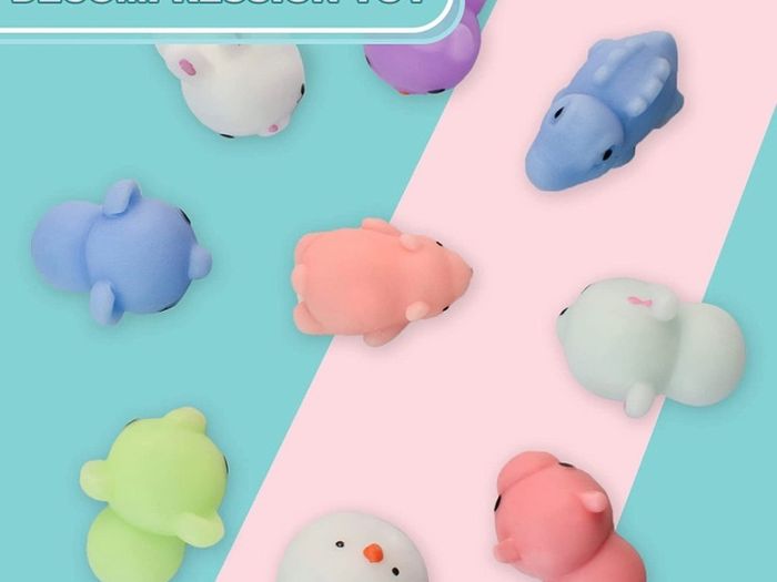 Mochi Squishy Toys - 24 Pcs Random Toy Animals - Mini Squishy Animal Toys Party Decoration Toys - Squishy Toys for Kids and Adults (Free postage)