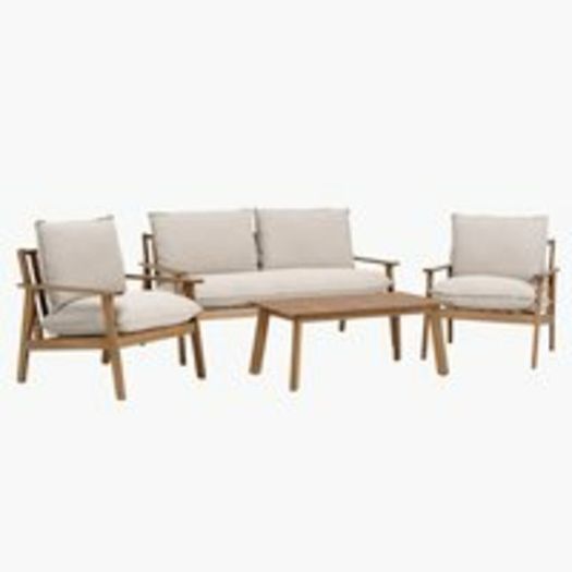 1 x 2 seater, 2 x single seaters & coffee table lounge set
