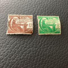 Ireland 1944 Scott # 128-129 Tercentenary of the death of Micheal O'Cleirigh Complete Set : Fine Used