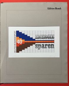 1979 Germany Borek Edition with slipcase. Contains stamps with 12 graphics under mounts with competition designs for postage stamps Germany