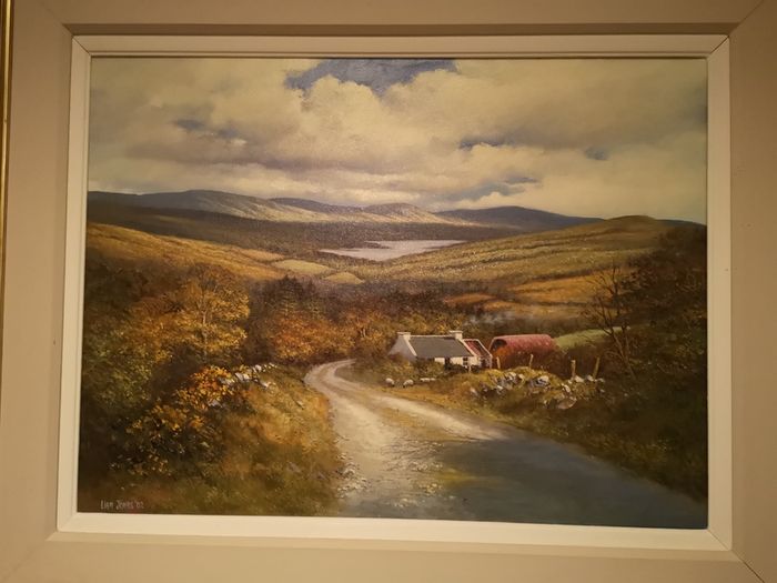 Liam Jones painting 'Cottage in the Hills'
