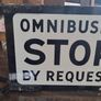 original Enamel Sign Omnibuses Stop Image 4