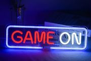 Game On Neon Signs for Wall Decor Game On Neon Light Game LED Light up Sign with USB Powered for Gameroom, Bedroom, Competition Game, Game Zone (FREE POSTAGE)