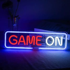Game On Neon Signs for Wall Decor Game On Neon Light Game LED Light up Sign with USB Powered for Gameroom, Bedroom, Competition Game, Game Zone (FREE POSTAGE)