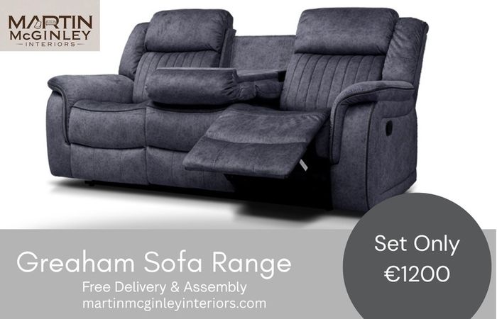 New Gresham 3+2 Grey Sofa Sets