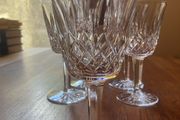 Five Waterford Crystal Lismore Wine Glasses, 1960s.