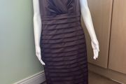 Dark brown midi dress with bolero