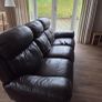 Brown Leather Sofa Image 3