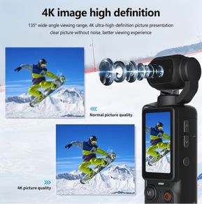 32GB 4K UHD Video Recording Pocket Camera  Webcam, USB-C Charging, 32G Memory