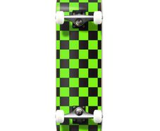 Yocaher Skateboard 7.75" Checker Green Complete