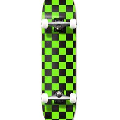 Yocaher Skateboard 7.75" Checker Green Complete