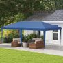 6x3m Pop Up Gazebo Party Tent Pavilion Blue Image 2