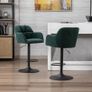 Bar Stools Set of 2 Velvet Adjustable Height 360 Rotatable Image 7
