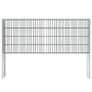 2D Gabion Fence Galvanised Steel 2.008x0.83 m 8 m (Total Length) Grey Image 2