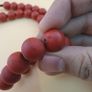 Vintage African Style White Dotted Glass Beads Strands Necklace Image 3