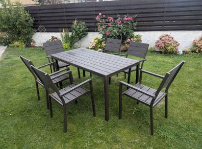 Garden table + 6 chairs