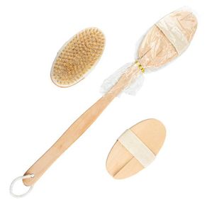 Body Brush Back Scrubber Shower Bath Cleaning Massager Bristle Long Handle