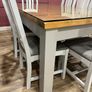Solid wood extendable Kitchen Table with glass top & 6 chairs Image 5
