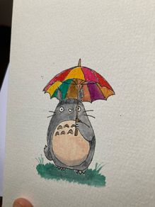 Anime handmade watercolour card