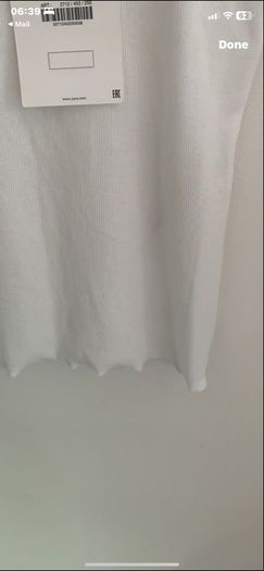 top Bnwt Zara white frilled shoulder top.  Medium