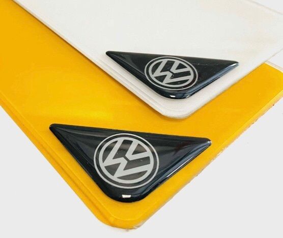 Gel Number Plate 3D Corner Badges set of 2