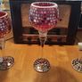 Red Mosaic Candle Holder Set (26282) Image 4