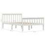 Bed Frame without Mattress White Solid Pinewood 120x200 cm Image 2