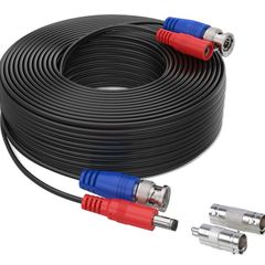 Special Design 30M/100 Feet BNC Video Power Cable For HD CCTV Camera DVR Security System (Black)