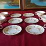 37 Piece Royal Albert September Song Gold Gilt Bone China Dinner Service / Set For 6 Person Setting Made In England Antique Rare And Hard To Find Image 8