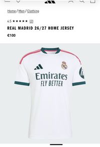 real madrid 26/27 jersey