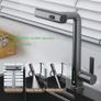Waterfall Pull Out Kitchen Faucet Intelligent Digital Display Cold Hot Mixer Taps Rotatable Sink Image 7