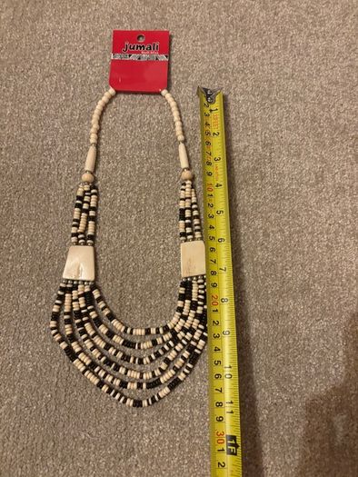 Brand New South African Hand Carved Beaded Necklace