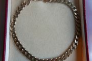Vintage 9c 375 Gold Solid Yellow Gold  Link Bangle Bracelet L-8" 8.6 g and Box
