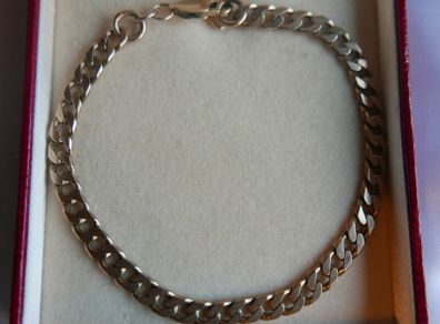 Vintage 9c 375 Gold Solid Yellow Gold  Link Bangle Bracelet L-8" 8.6 g and Box
