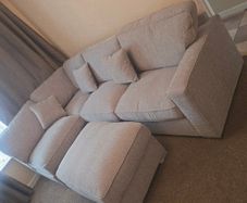 Corner Couch (L sofa) and Poof