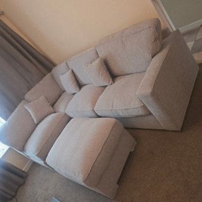 Corner Couch (L sofa) and Poof