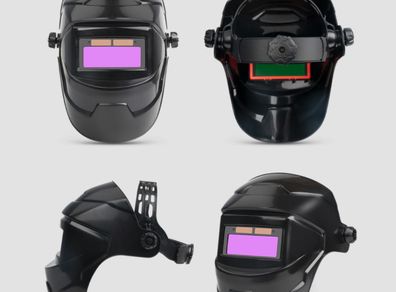 Welding Helmet Welder Mask Chameleon Large View True Color Solar Power Auto Darkening Welding Large For Arc Weld Grind Cut