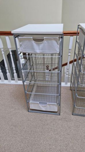 TWO IKEA Metal 6 drawer basket units