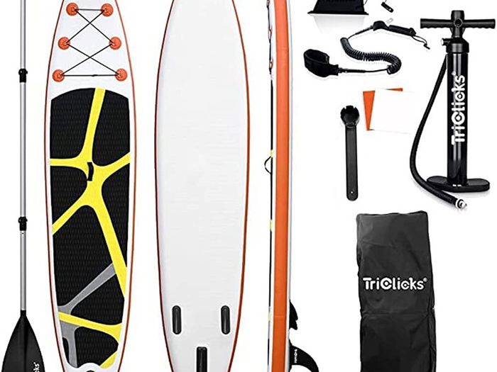 10FT 3M Inflatable Stand Up Paddle Board SUP Board 6 inch Thick Surfboard Lightweight NonSlip EVA Deck SUP Package Complete Kit for All Skill Beginners Adults Fishing Yoga Surfing (FREE POSTAGE)
