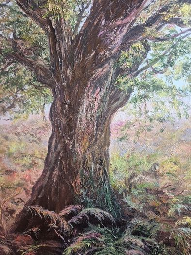 oil painting by Maura Jones forest landscape