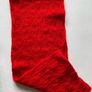 Handmade knitted wrap around scarf red soft yarn Image 4