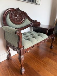 Vintage mahogany seat