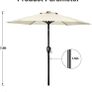 2.28M Patio Umbrella Outdoor Table Market Yard Umbrella with Push Button Tilt, Green MULTIPLE COLOURS AVAILABLE (FREE SHIPPING) Image 4