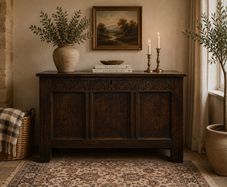 18th Century Style Carved Oak Coffer